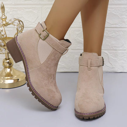 Marlow™ Women’s New Fall Chelsea Leather Ankle Boots – Comfortable, Roomy Toe & Low Heel