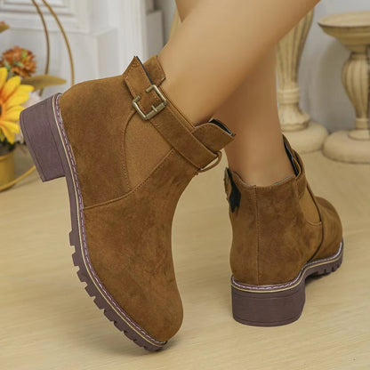 Marlow™ Women’s New Fall Chelsea Leather Ankle Boots – Comfortable, Roomy Toe & Low Heel