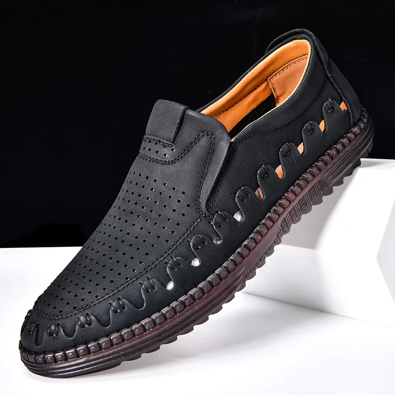 Summer Sale 45% Off🔥 Mens Comfort Walking Leather Slip-on Shoes