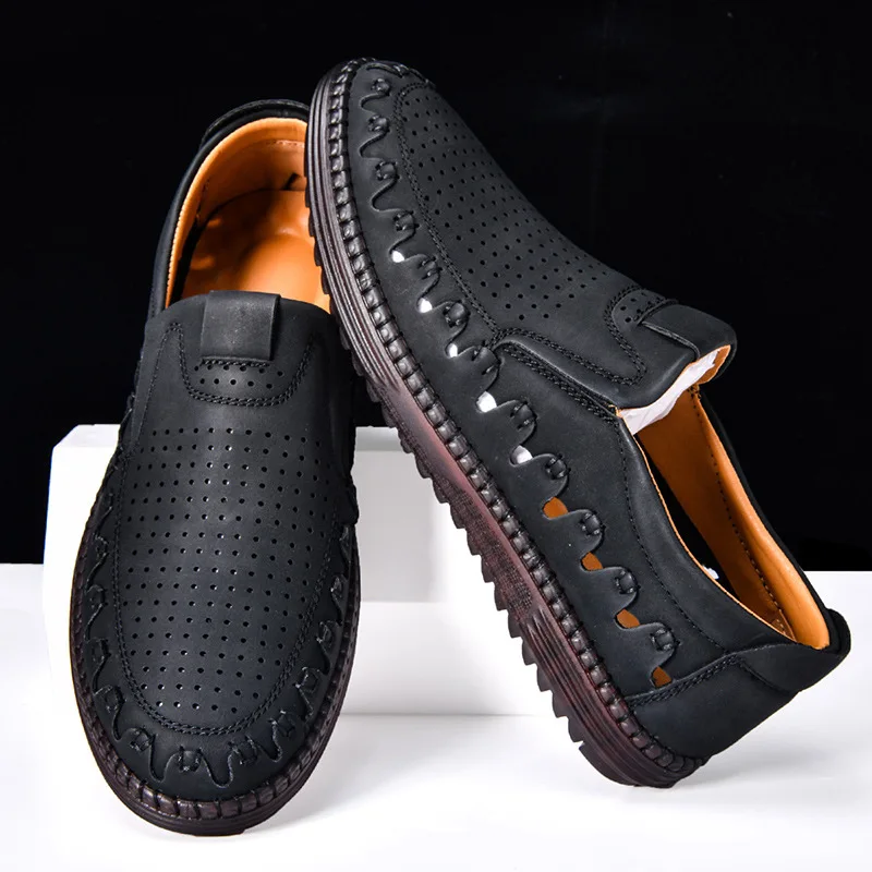 Summer Sale 45% Off🔥 Mens Comfort Walking Leather Slip-on Shoes