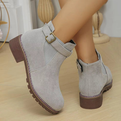 Marlow™ Women’s New Fall Chelsea Leather Ankle Boots – Comfortable, Roomy Toe & Low Heel