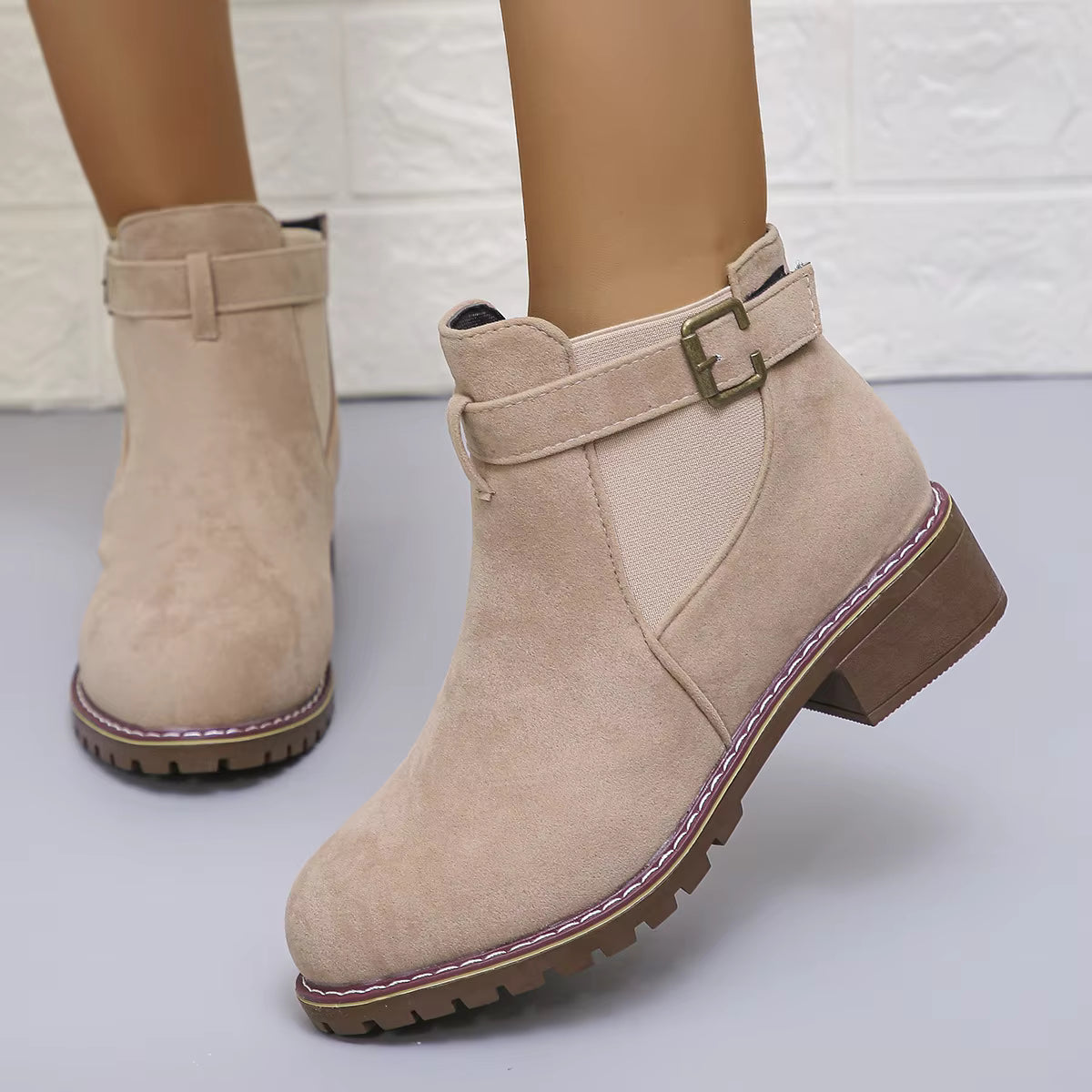 Marlow™ Women’s New Fall Chelsea Leather Ankle Boots – Comfortable, Roomy Toe & Low Heel