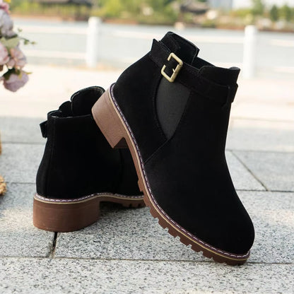 Marlow™ Women’s New Fall Chelsea Leather Ankle Boots – Comfortable, Roomy Toe & Low Heel