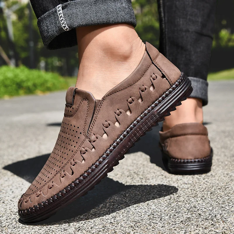 Summer Sale 45% Off🔥 Mens Comfort Walking Leather Slip-on Shoes