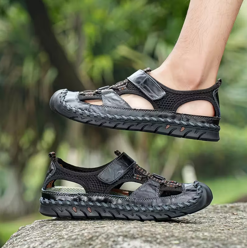 ⏰Summer Promotion 50% OFF 🔥 Men's Handmade Cowhide Breathable Mesh Walking Shoes