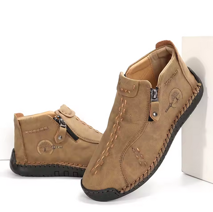 Women’s Hand-Stitched Comfort Ankle Boots – Easy Side Zip