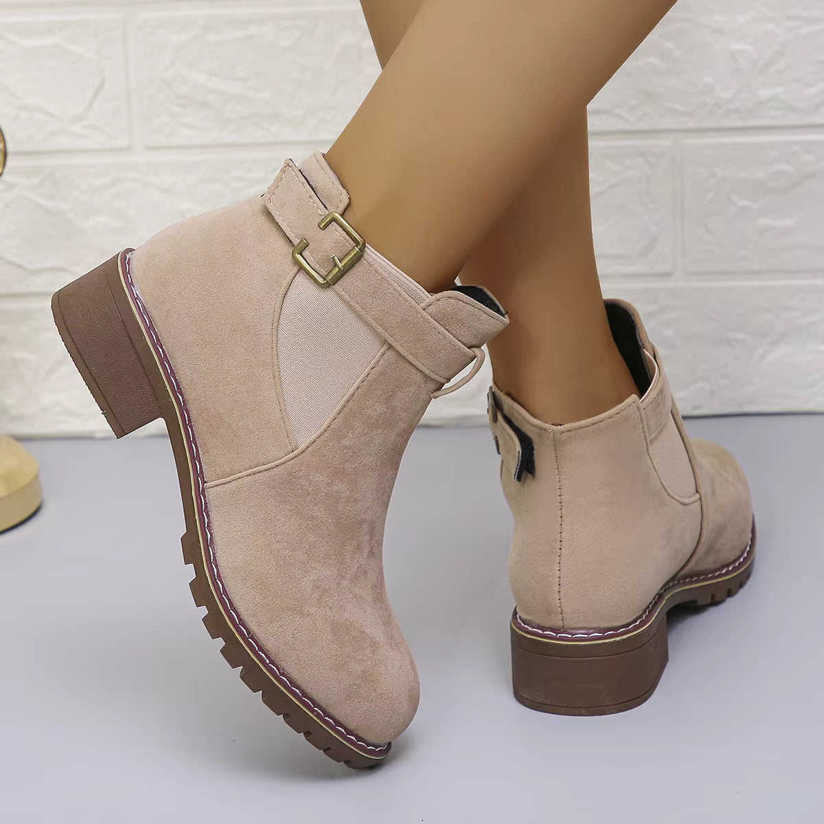 Marlow™ Women’s New Fall Chelsea Leather Ankle Boots – Comfortable, Roomy Toe & Low Heel