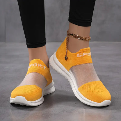 Last day 50% Off💕 Women's Breathable Slip-On Sneakers - Lightweight Casual Shoes with Ergonomic Arch Support