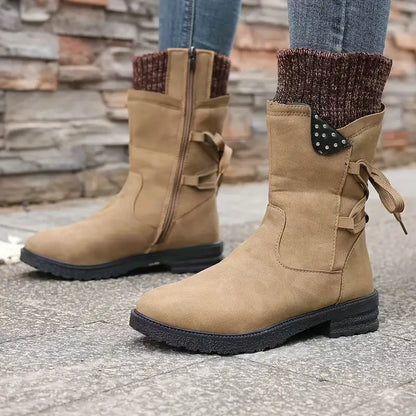 Last Day 50% OFF- Vintage Classic Elegant 's Mid-Calf Boots, Cozy Ankle Boots