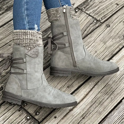 Last Day 50% OFF- Vintage Classic Elegant 's Mid-Calf Boots, Cozy Ankle Boots