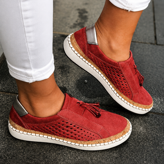 Women Hollow-Out Round Toe Orthopedic Walking Shoes